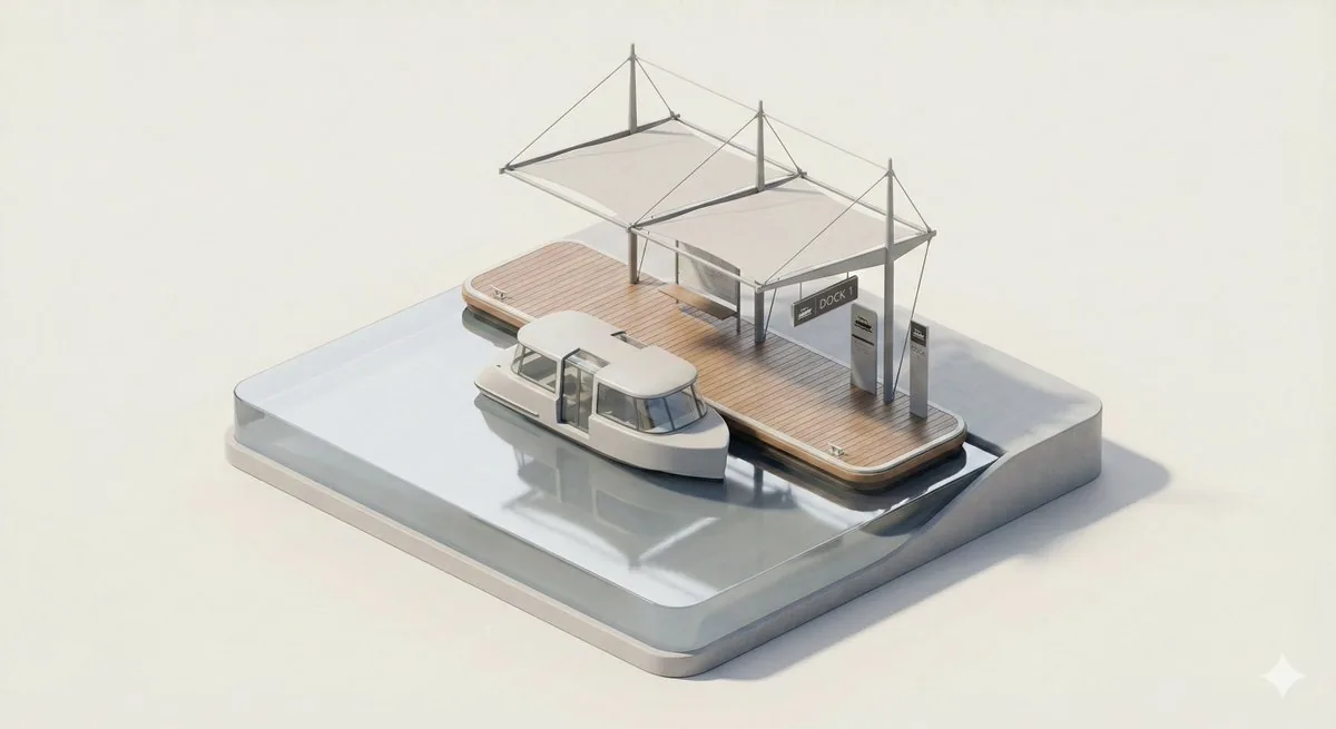 3D Isometric Urban Transit Stop Diorama Prompt reference