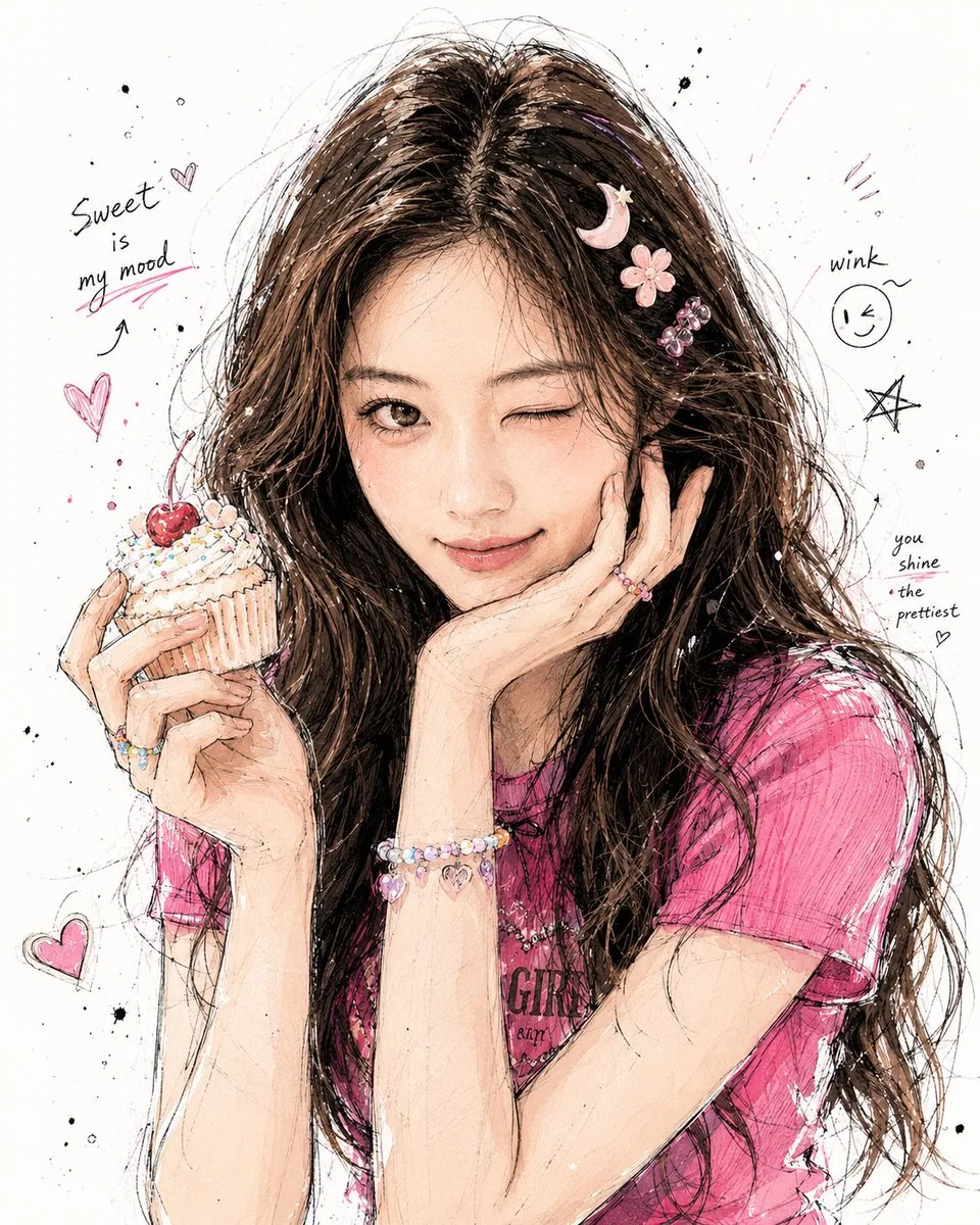 Korean Graffiti Illustration Portrait reference