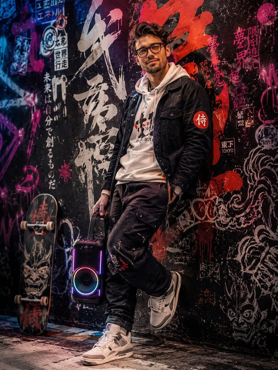 Japanese Graffiti Art Portrait reference