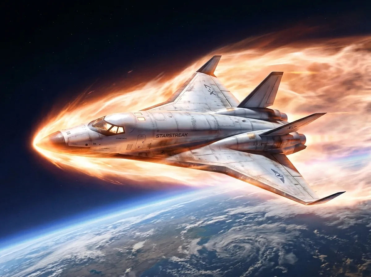 Reentry Shuttle Above Earth reference