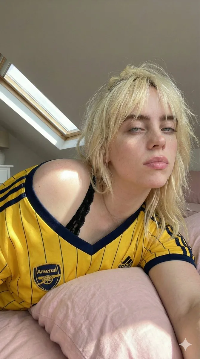 Candid Selfie in Soccer Jersey in an Attic Bedroom - Nano Banana Pro AI Prompt for Social Media Post reference
