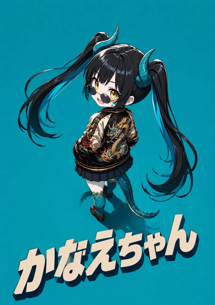Cool Chibi Demon Girl Poster reference