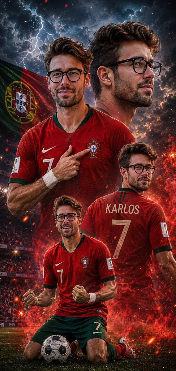 Cinematic Football Poster Portrait reference