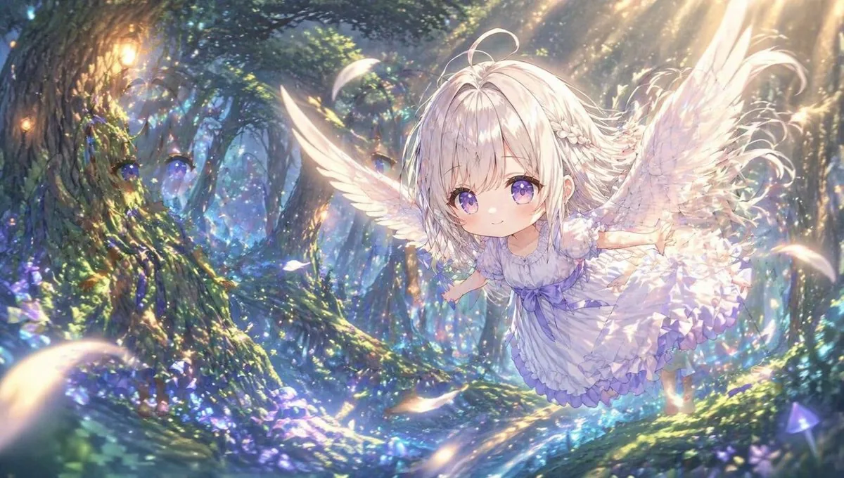 Chibi Angel in Fantasy Forest reference