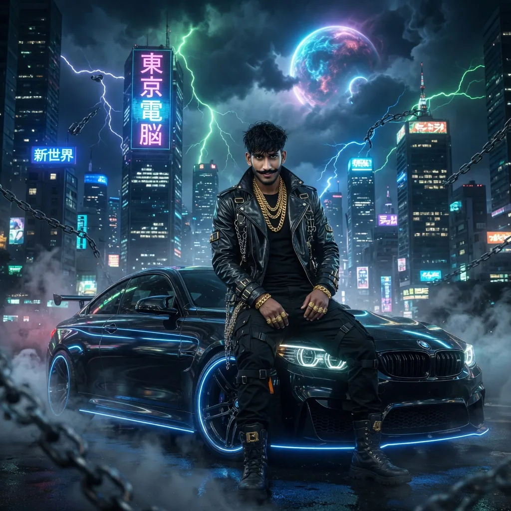 Cyberpunk Action Hero Transformation reference