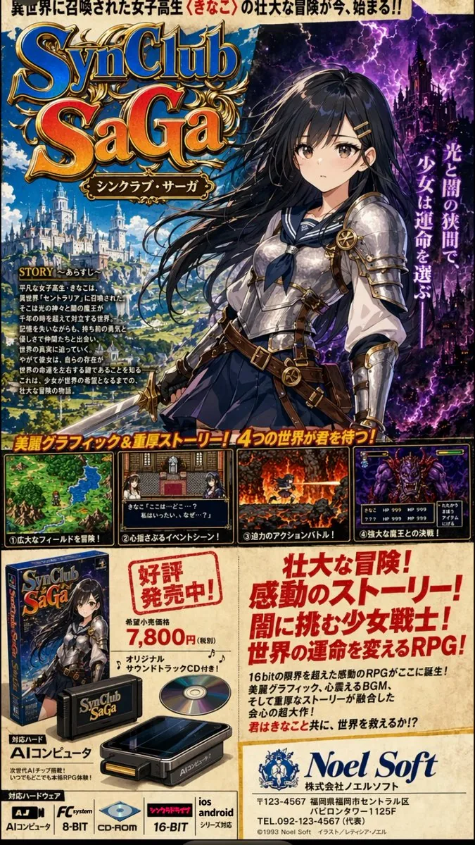Retro JRPG Magazine Ad reference