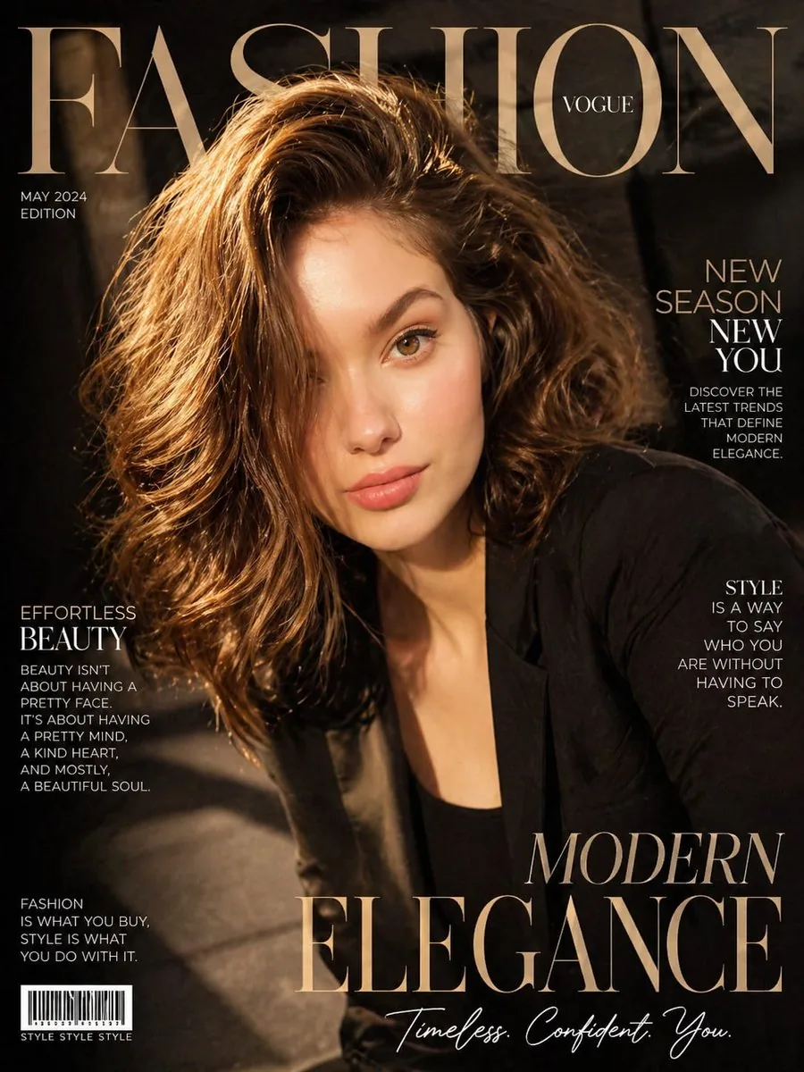 Vogue Style Fashion Magazine Cover reference
