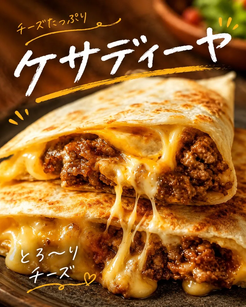 Cheesy Quesadilla Japanese Food Ad reference