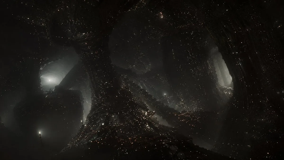 Dark Alien Megastructure Cavern reference