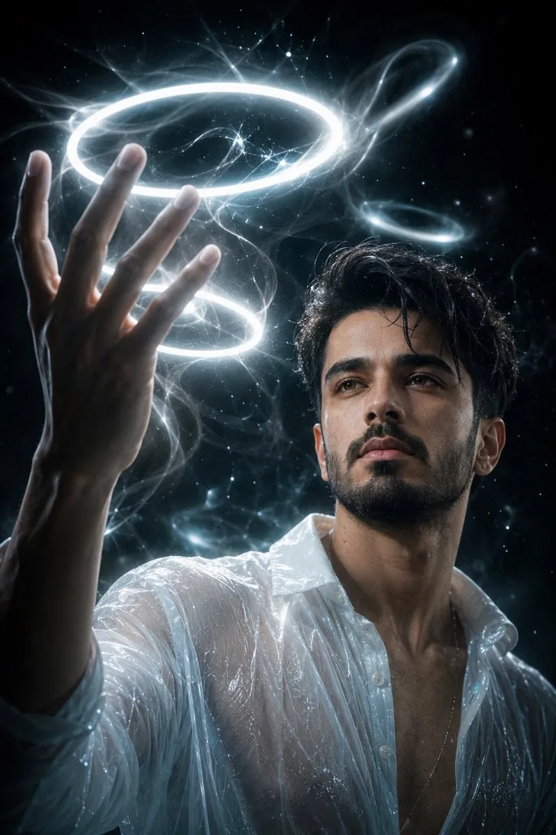 Cinematic Cosmic Energy Portrait - Nano Banana Pro AI Prompt for Profile / Avatar reference