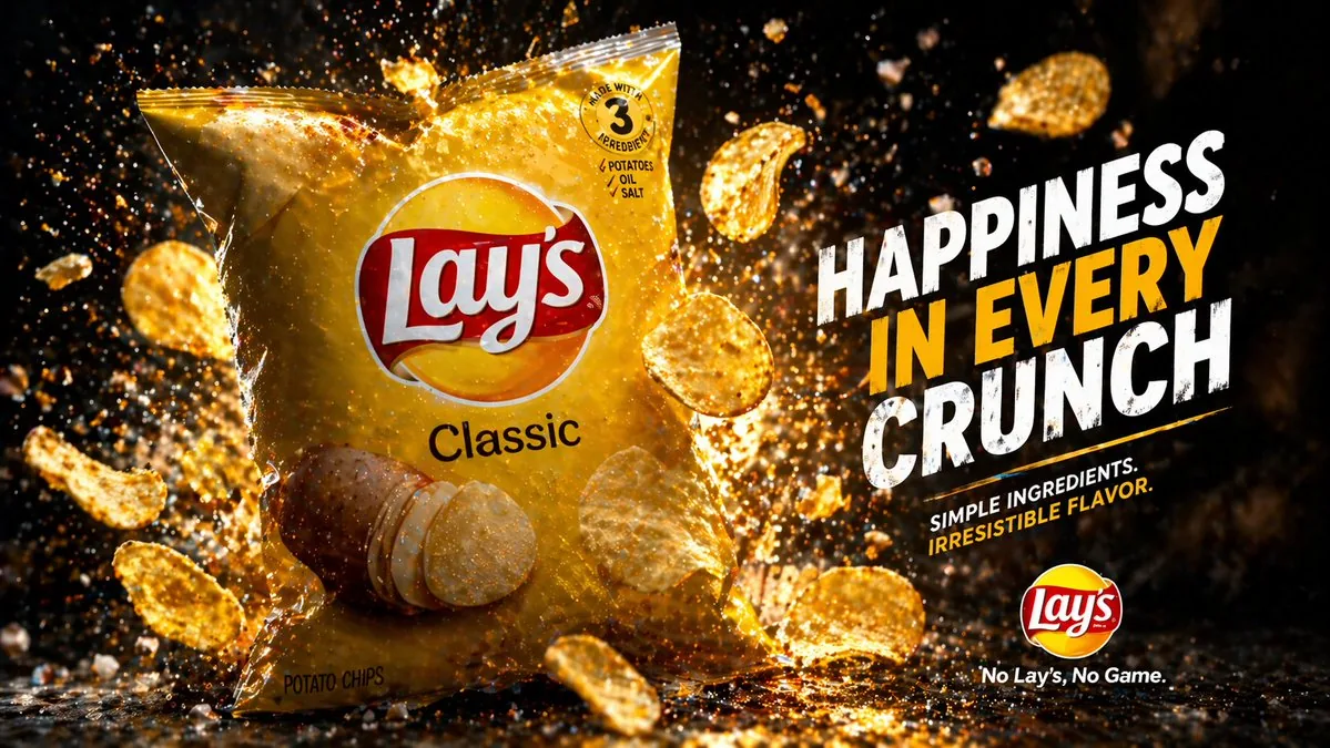 Cinematic Potato Chips Ad reference