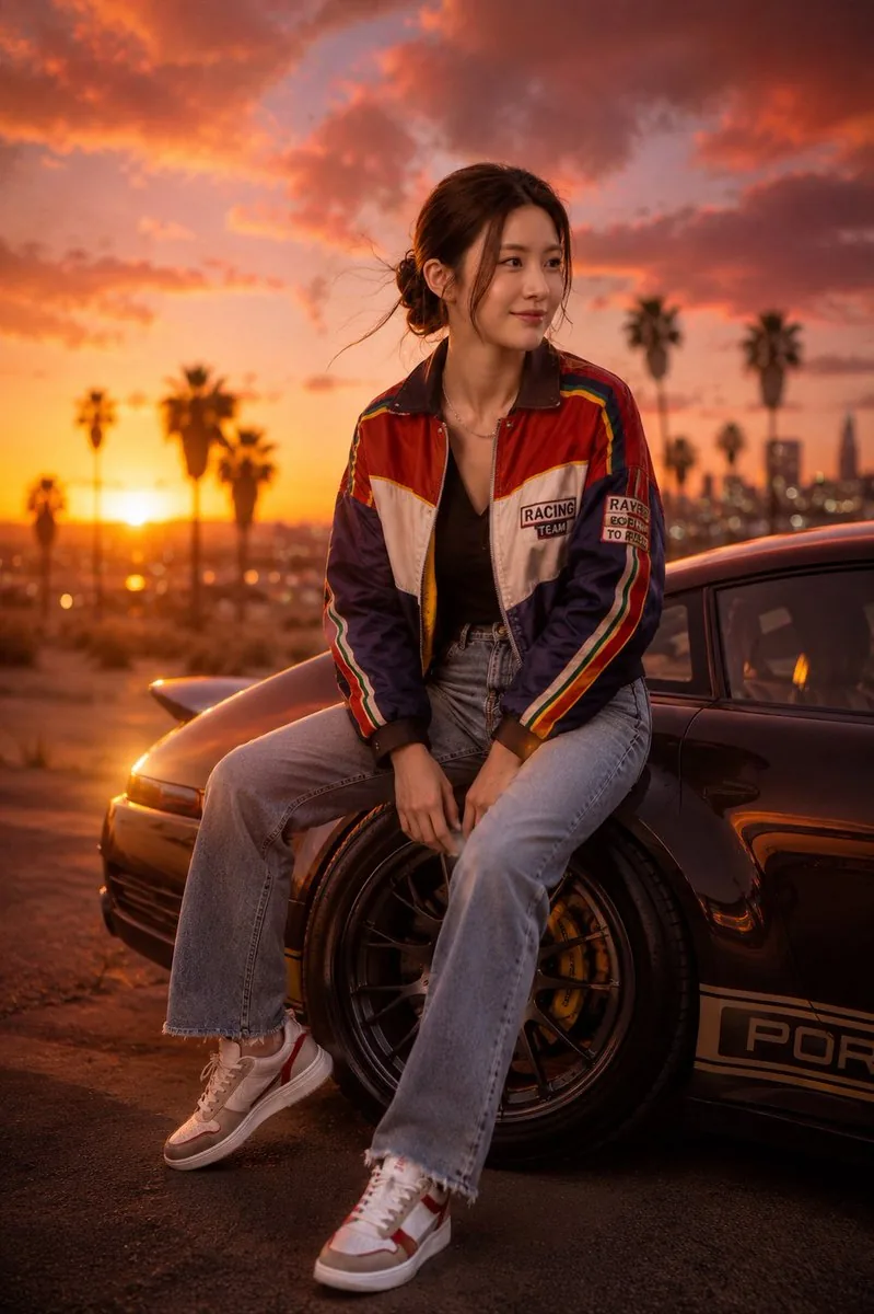 Cinematic Urban Fashion Editorial Portrait reference