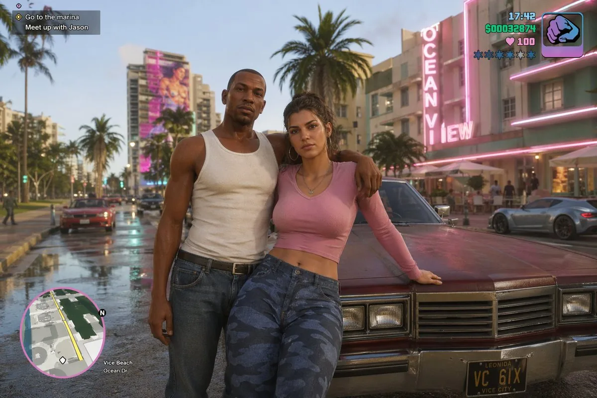 GTA 6 CJ and Lucia crossover reference