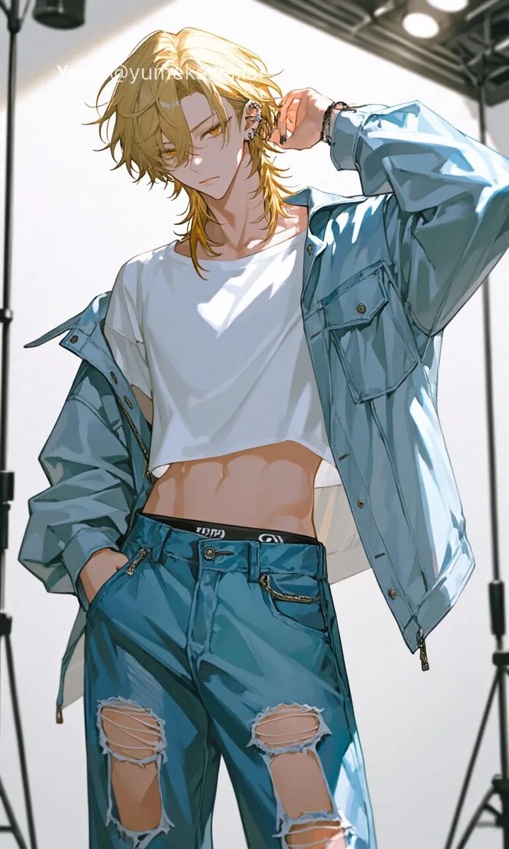 Y2K Anime Streetwear Model reference