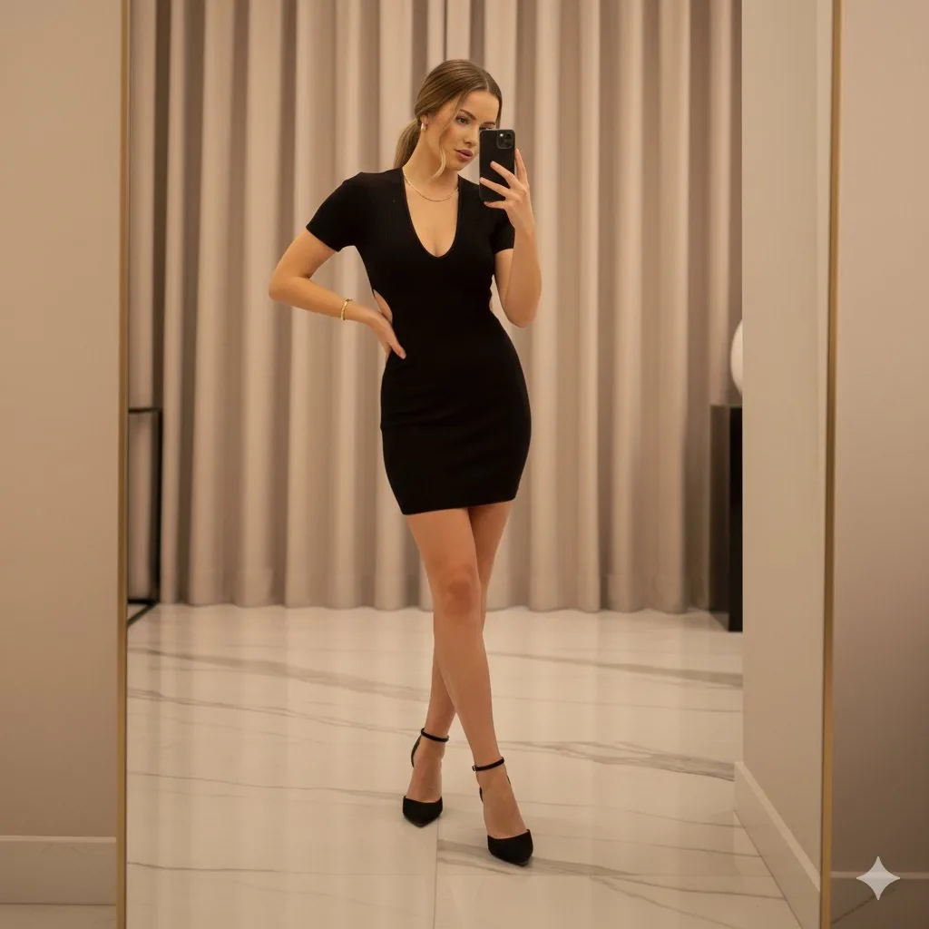 Detailed Mirror Selfie Image Generation with Face Preservation - Nano Banana Pro AI Prompt for Social Media Post reference