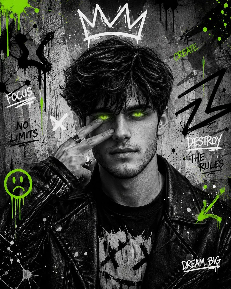 Urban Grunge Street Art Portrait reference