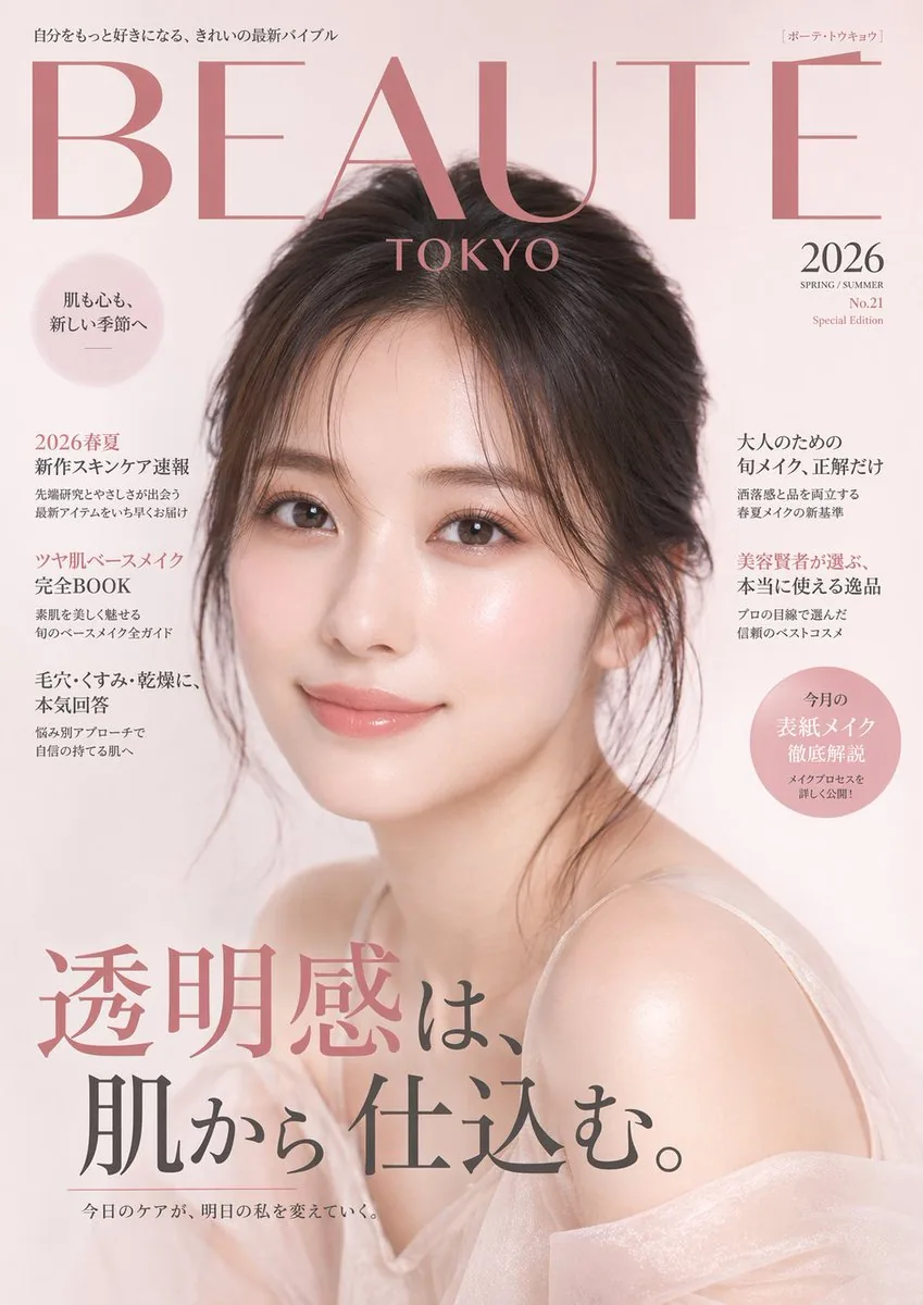 Japanese Beauty Magazine Cover reference