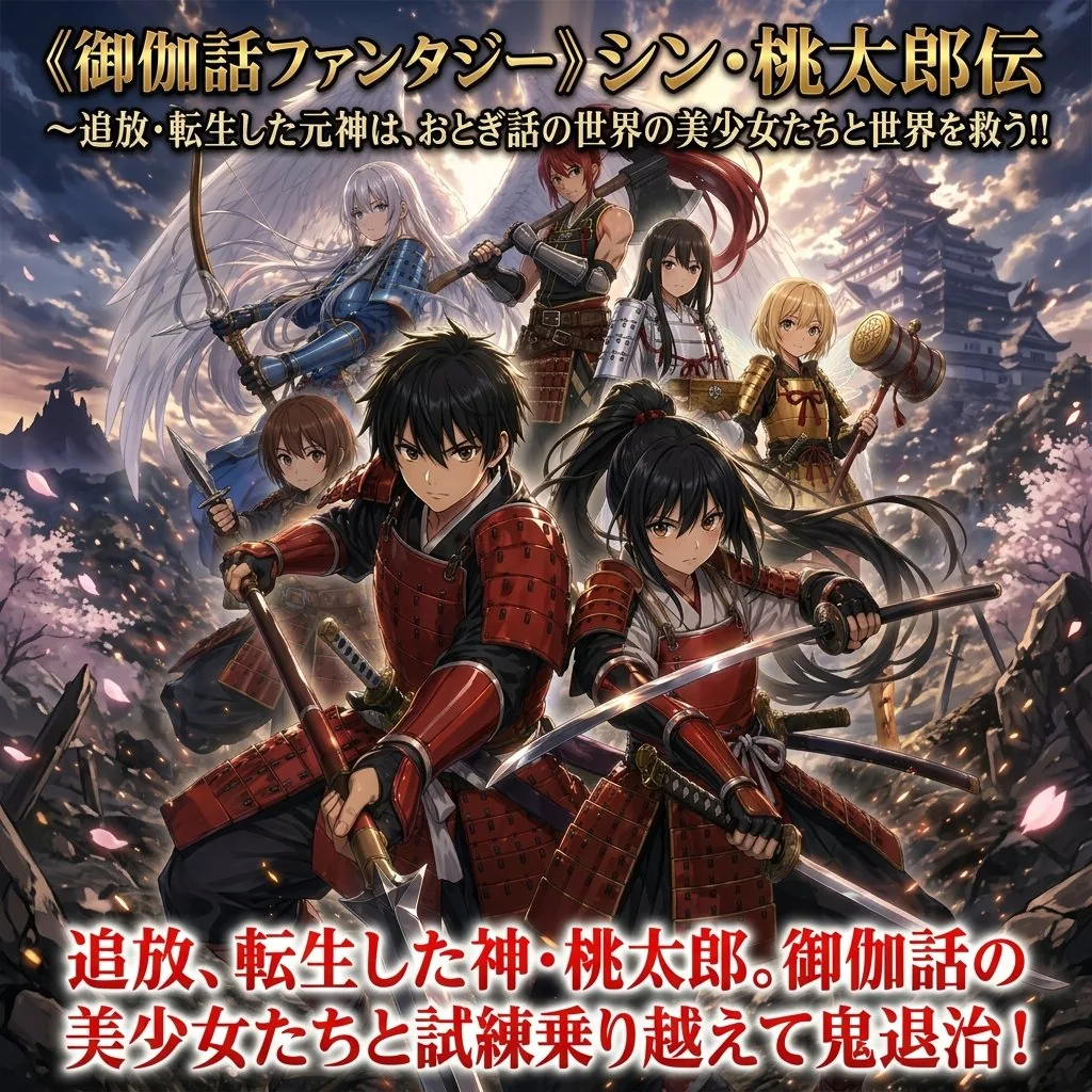 Epic Momotaro Fantasy Cover reference