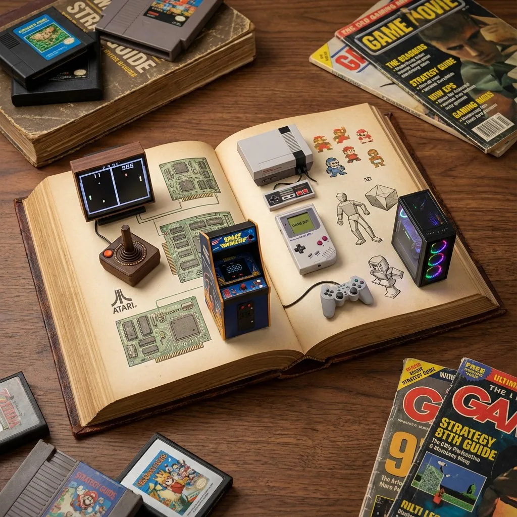 History of Gaming Diorama Book Template Prompt reference