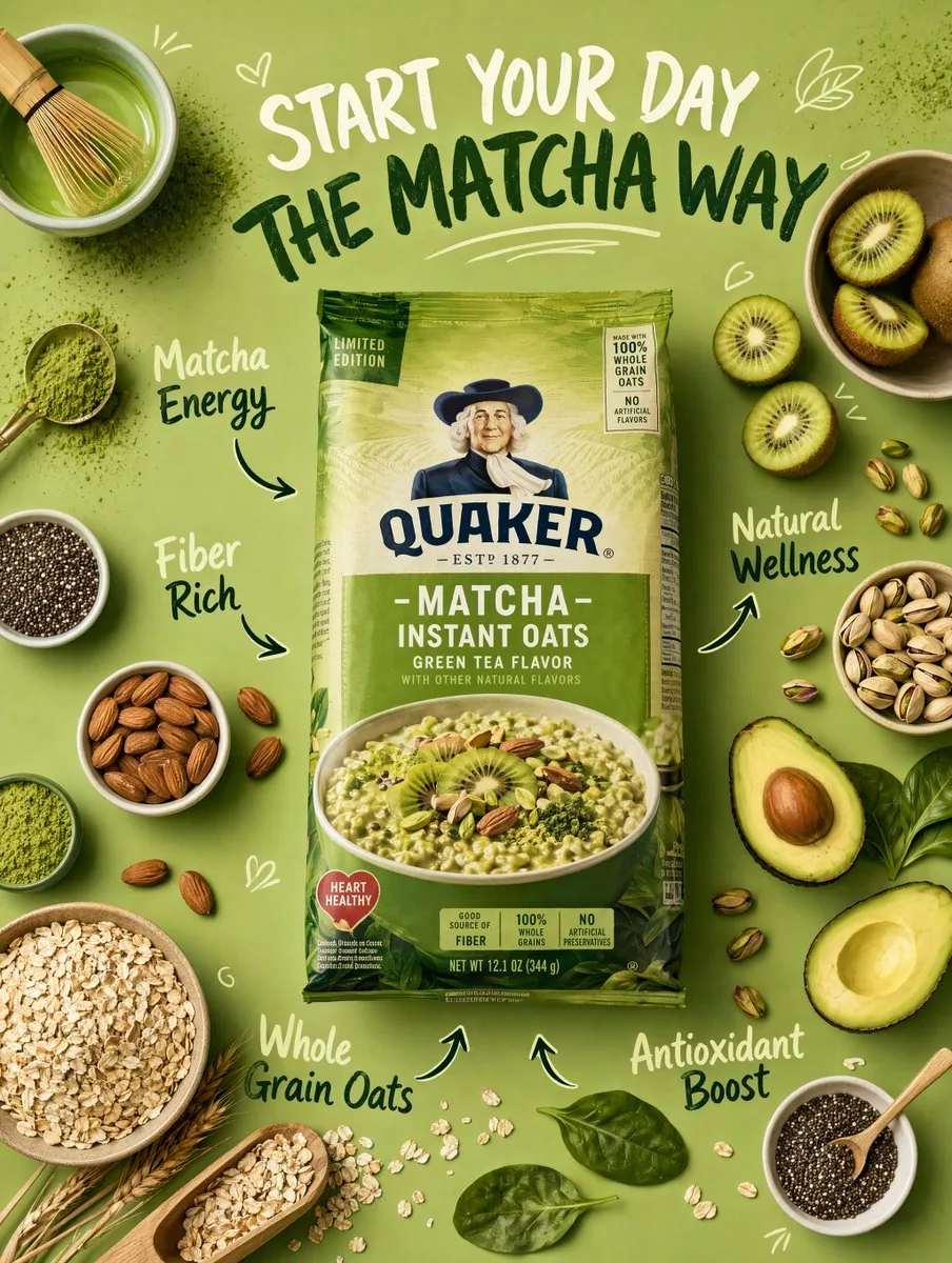 Healthy Breakfast Flat-Lay Ad Poster reference
