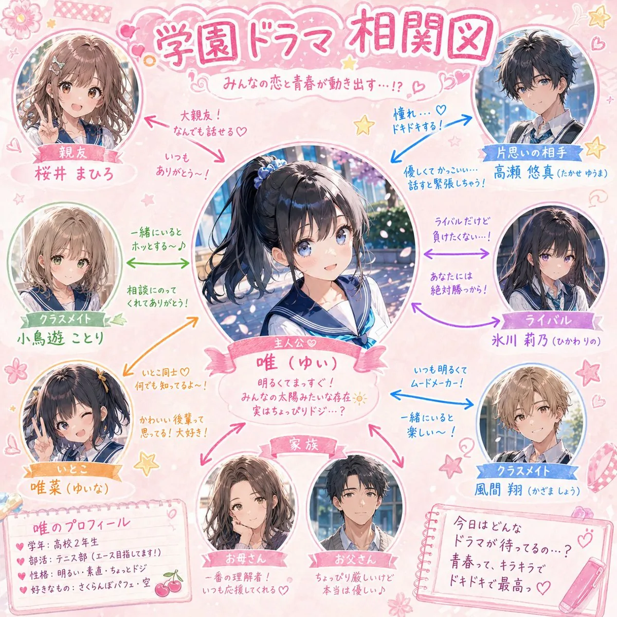 School Drama Relationship Chart Generator reference