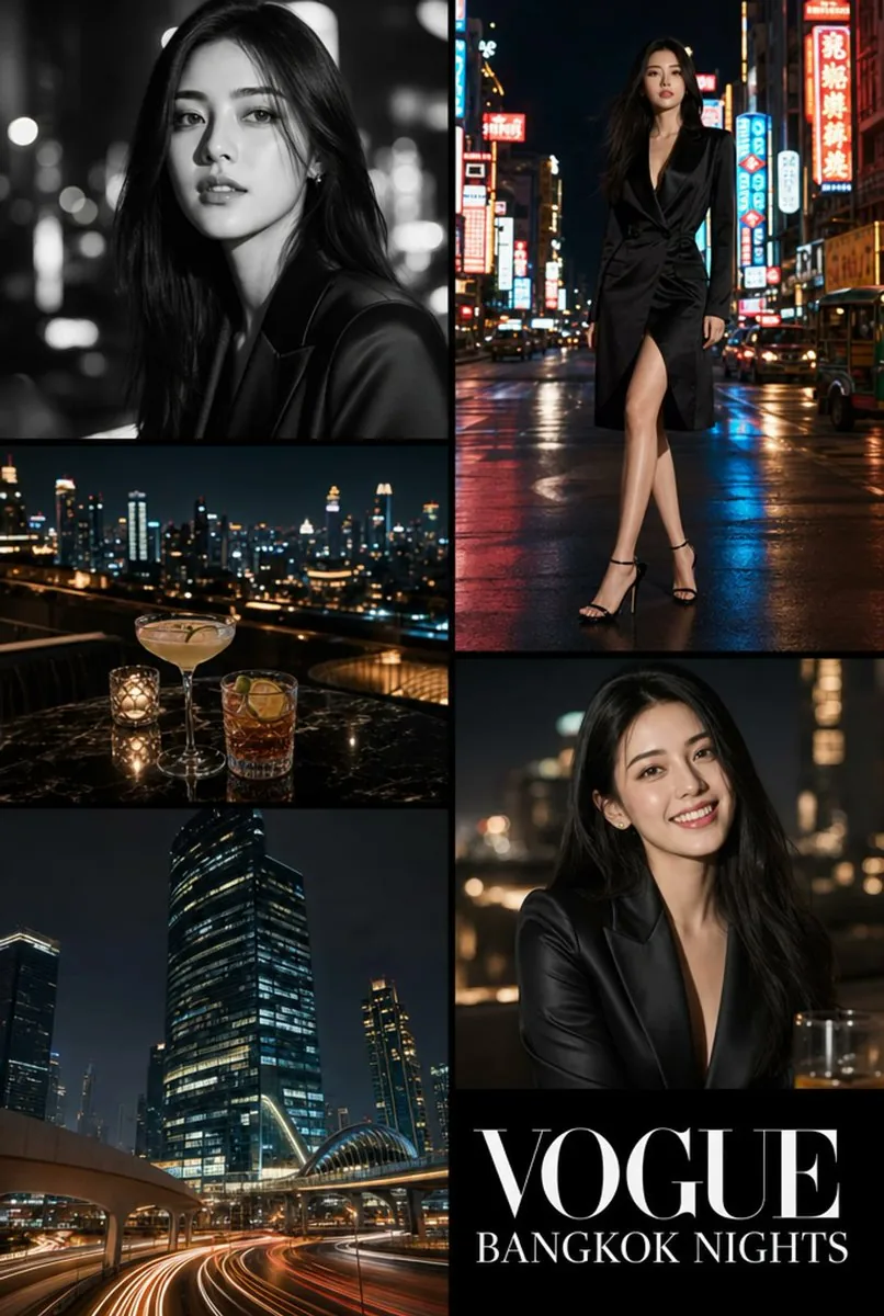 Vogue Bangkok Nights Collage reference