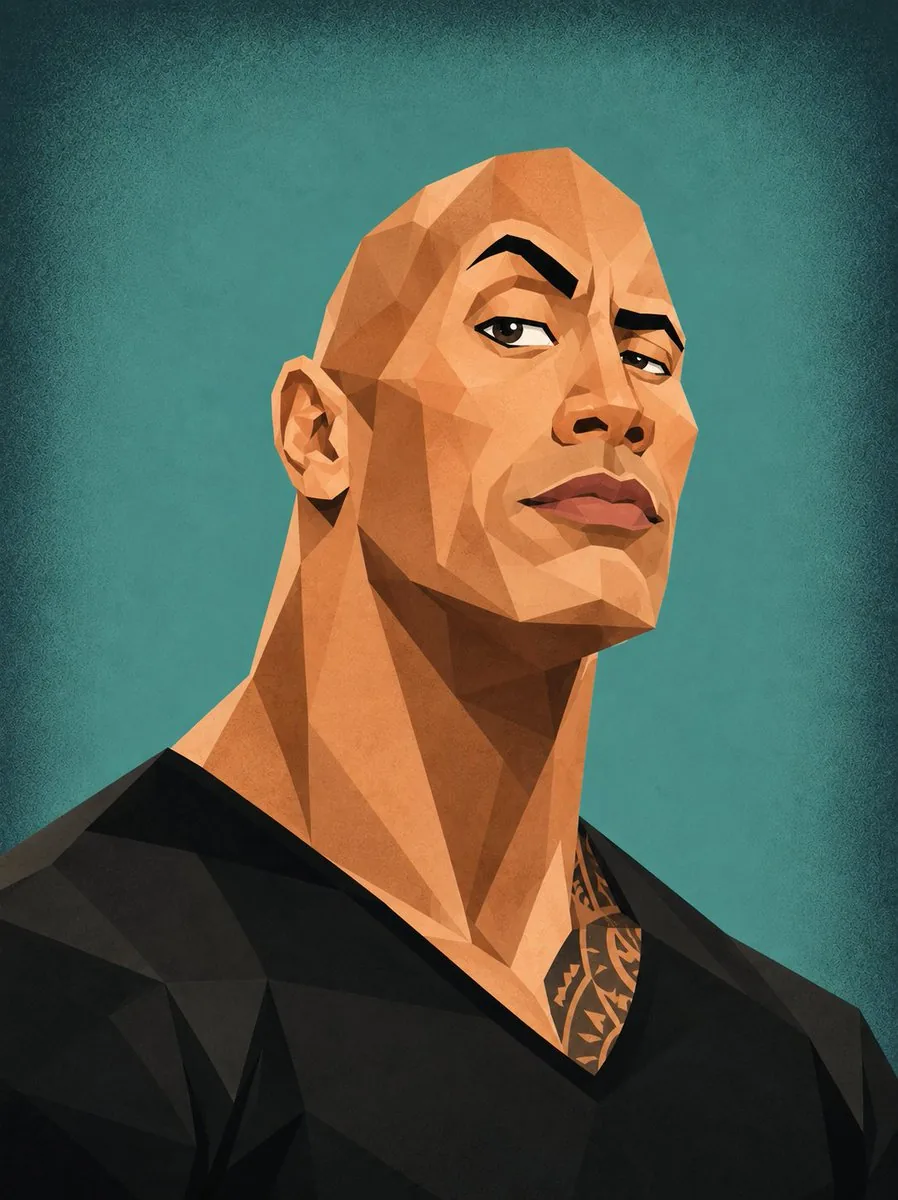 Low-Poly Geometric Celebrity Caricatures reference