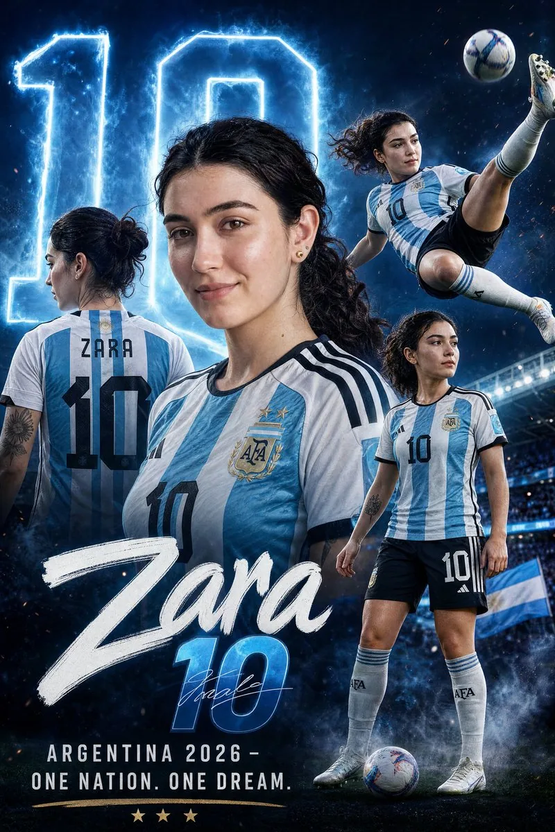 Cinematic Football Star Poster reference