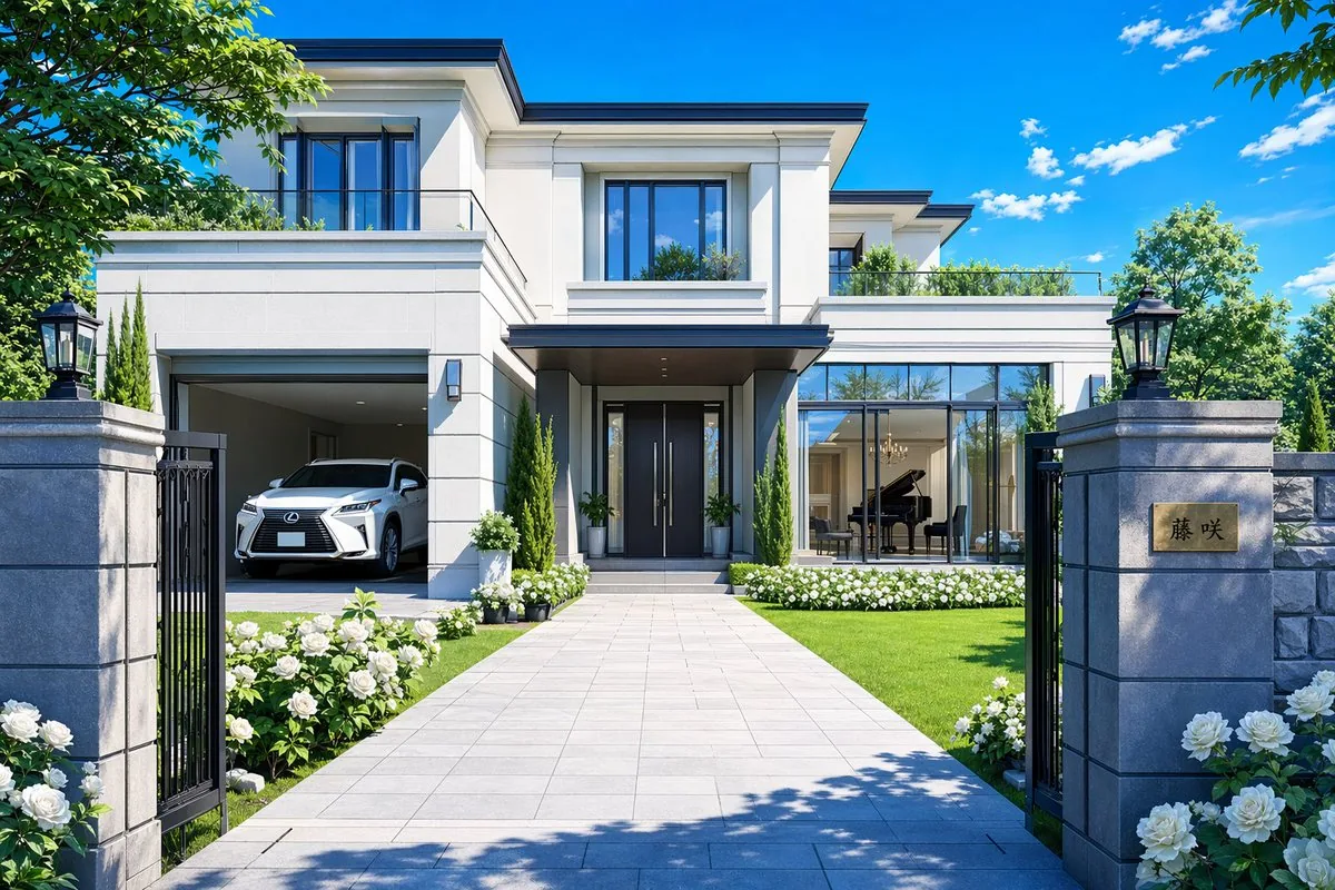 Modern Luxury Mansion Exterior reference