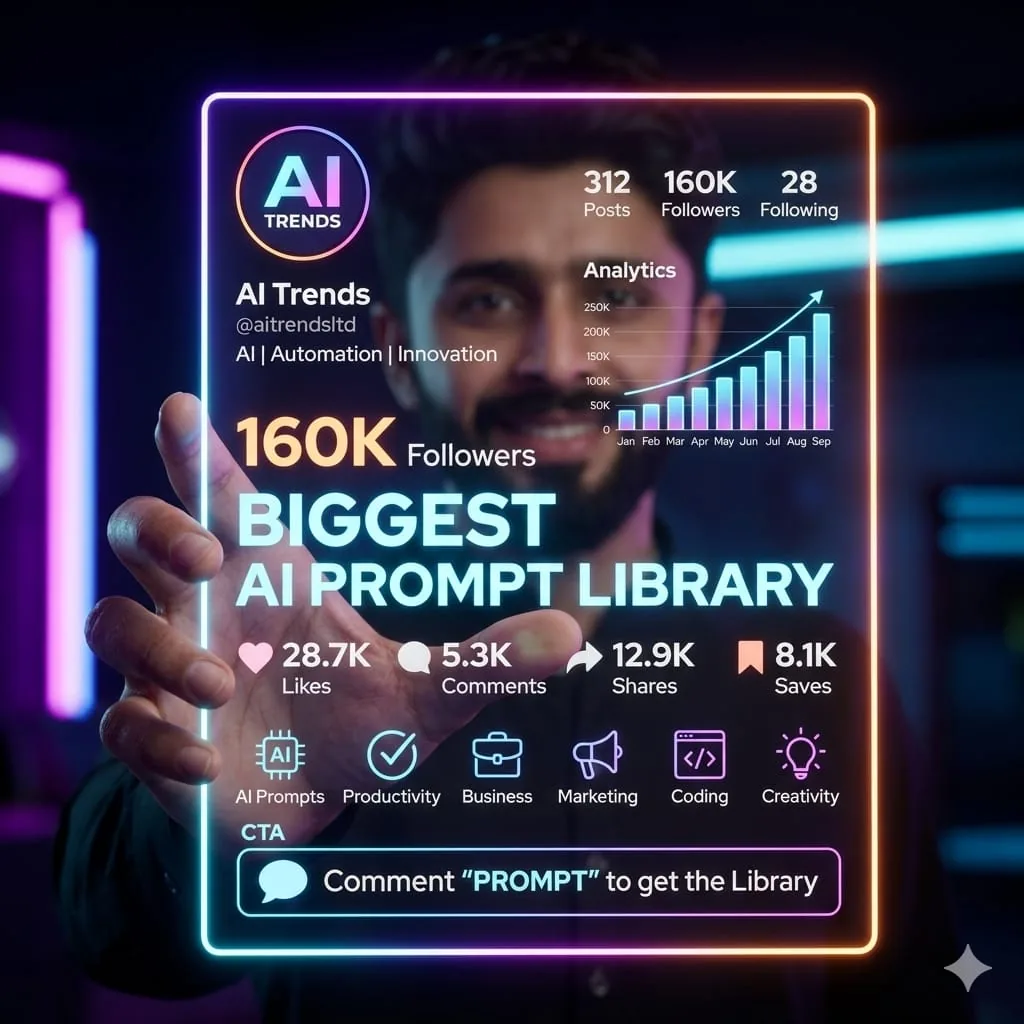 AI Creator Holographic Promo Portrait reference