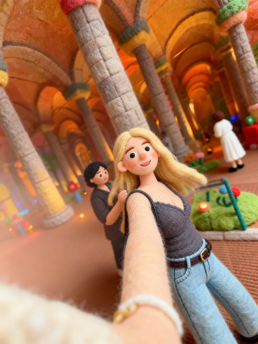 Needle-Felt Selfie Diorama reference