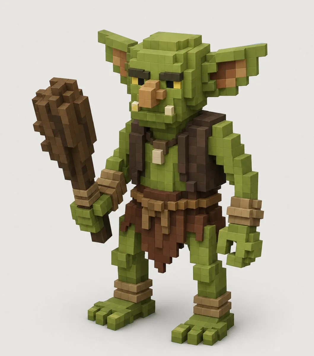 Voxel Goblin Warrior reference