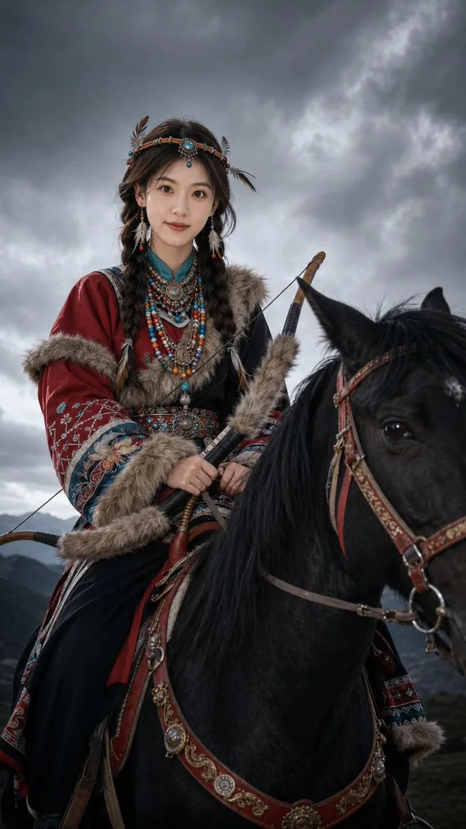Nomadic Archer Cinematic Editorial Portrait reference