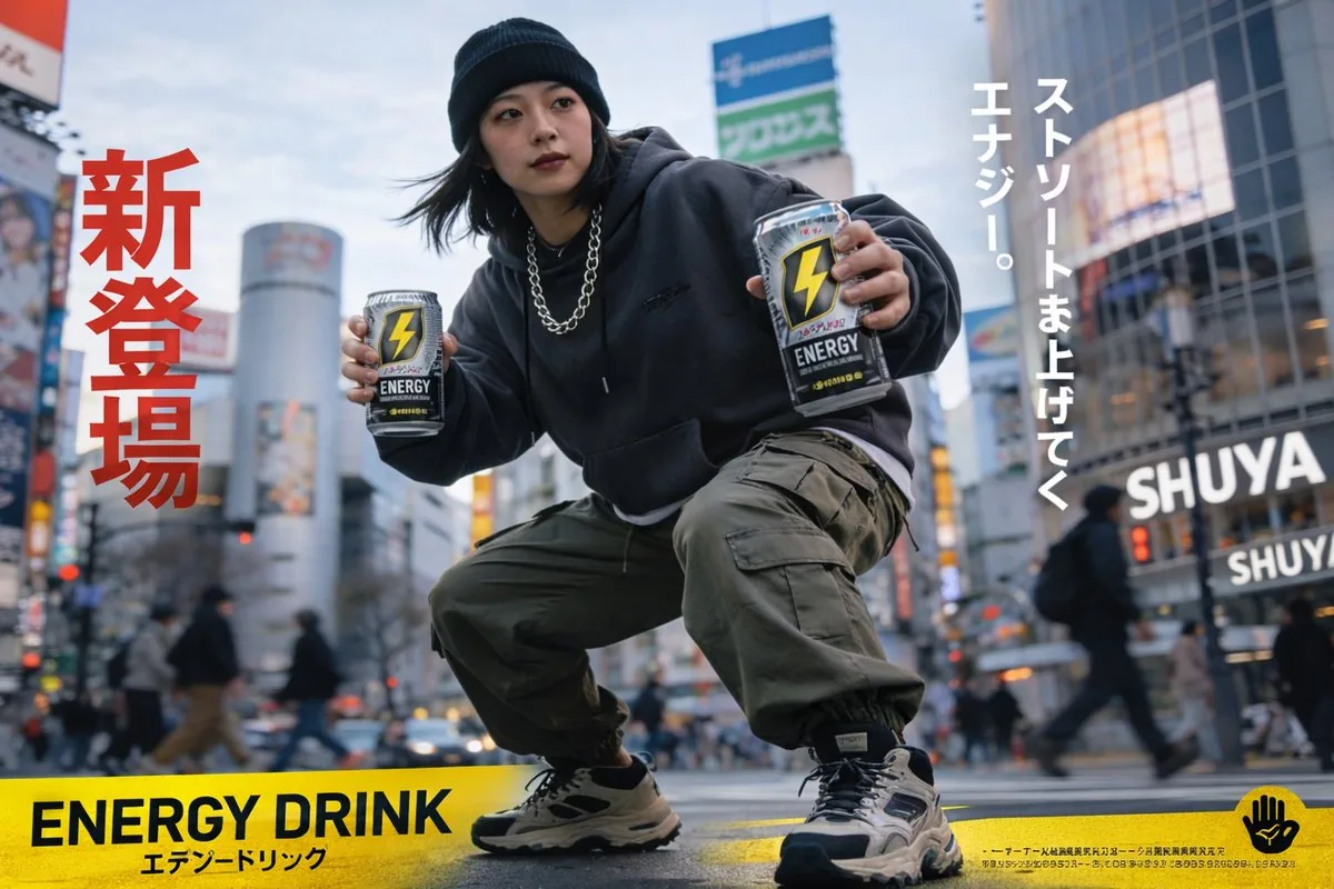 Urban Energy Drink Advertisement Poster reference