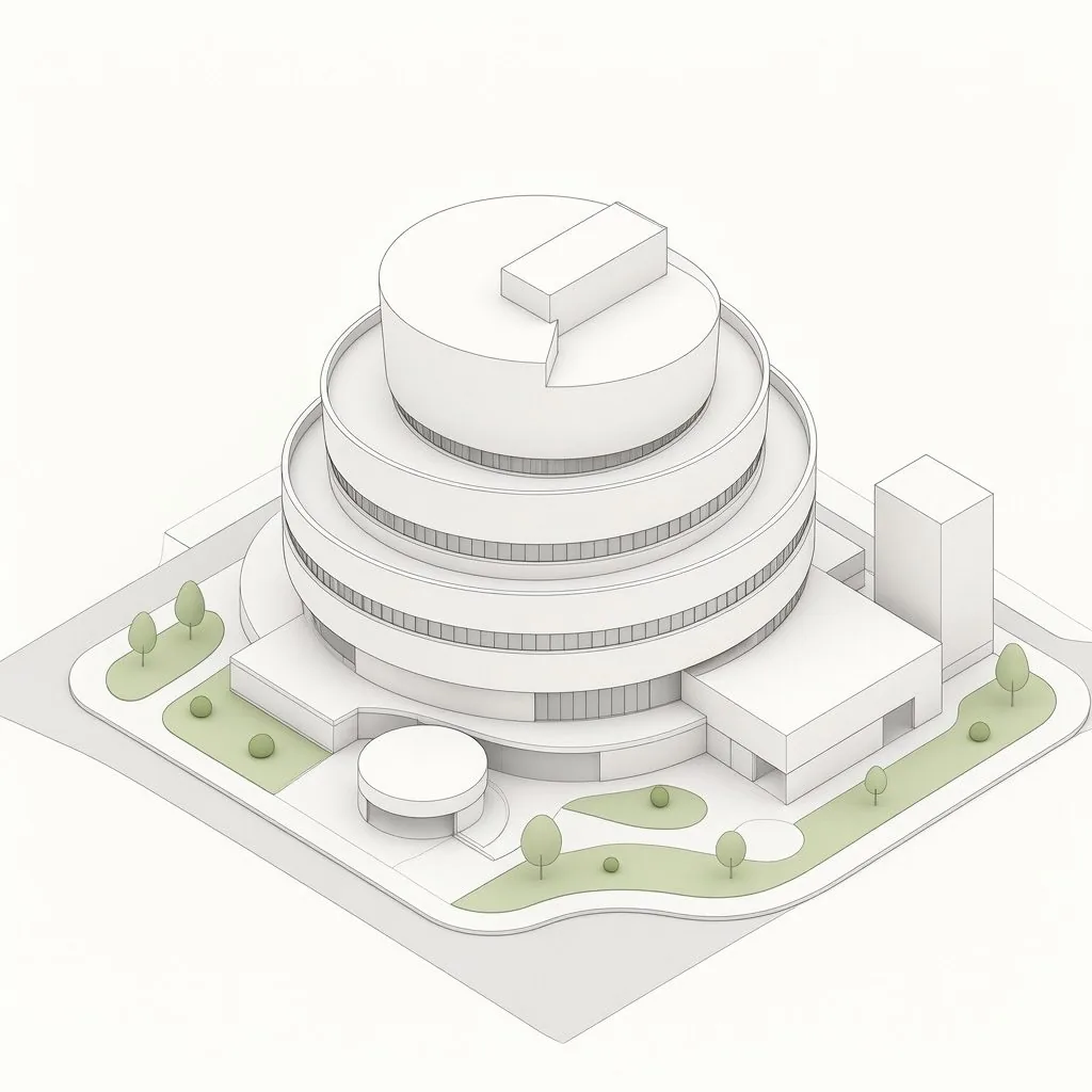 Isometric Circular Museum Architecture reference