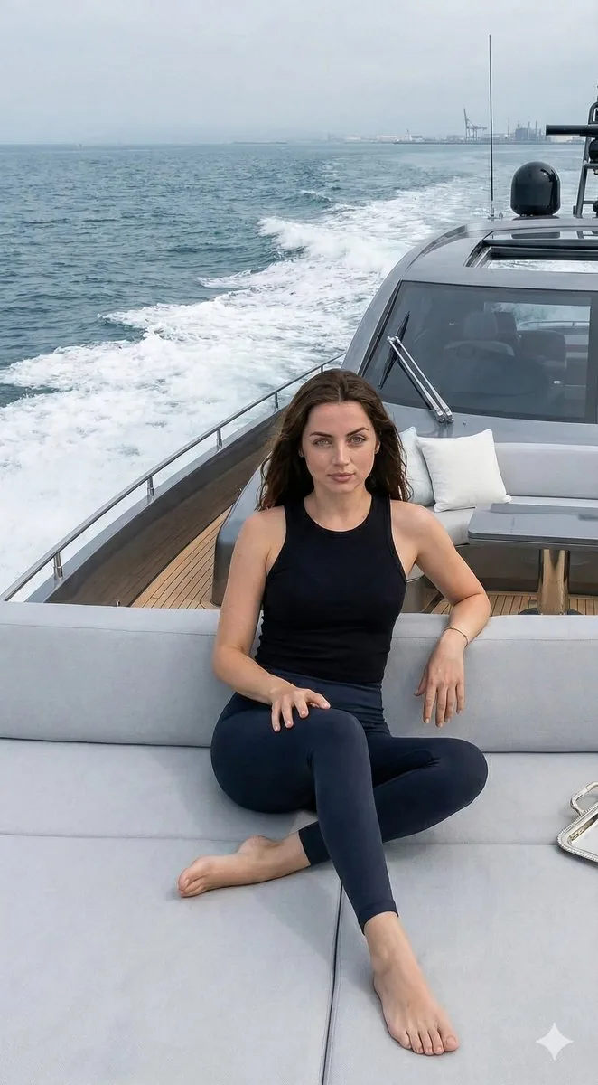 Luxury Yacht Lifestyle Photography with Ana de Armas - Nano Banana Pro AI Prompt for Product Marketing reference