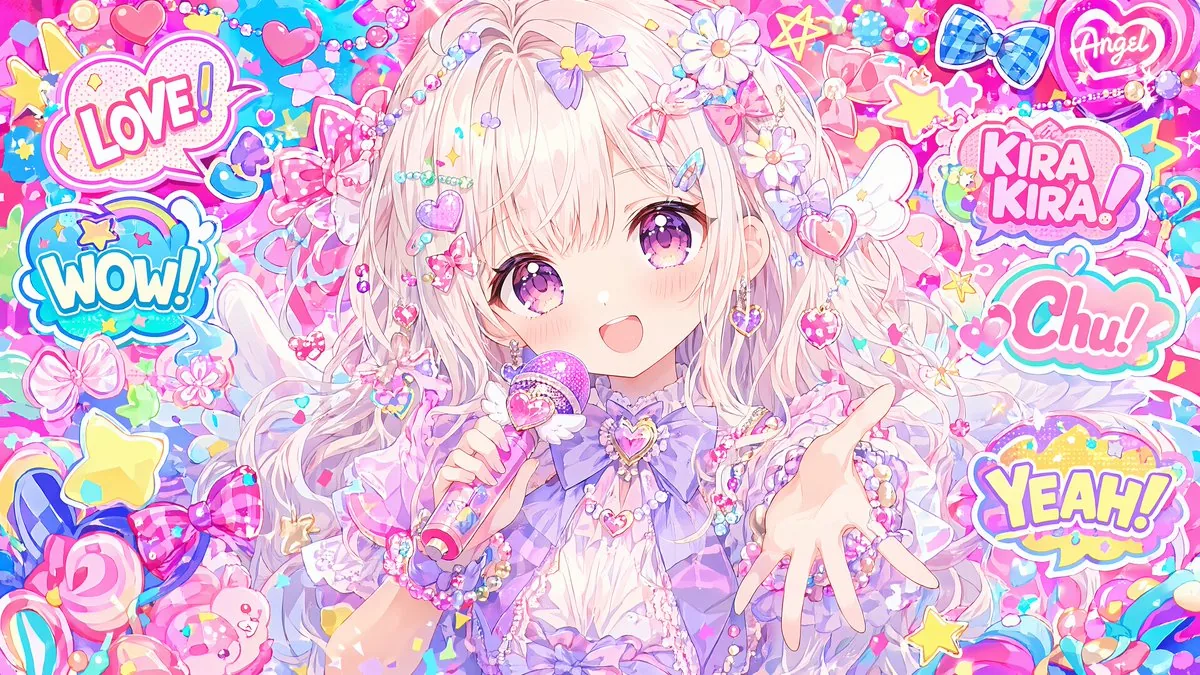 Maximalist Kawaii Angel Sticker Collage reference