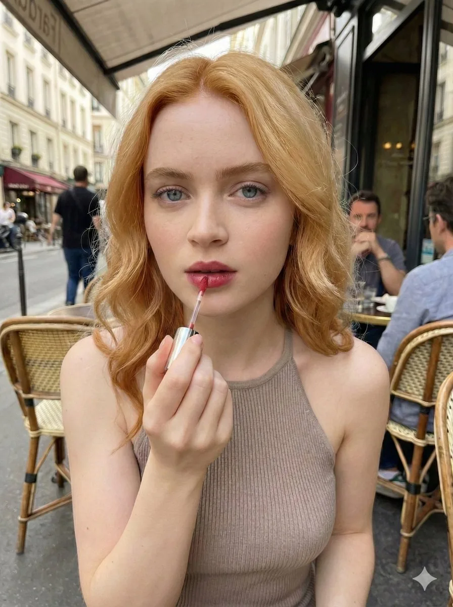 Candid Cafe Beauty Portrait (Duplicate) - Nano Banana Pro AI Prompt for Social Media Post reference