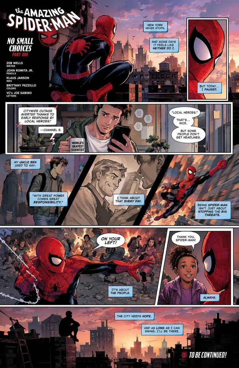 Full-Page Superhero Comic Layout reference