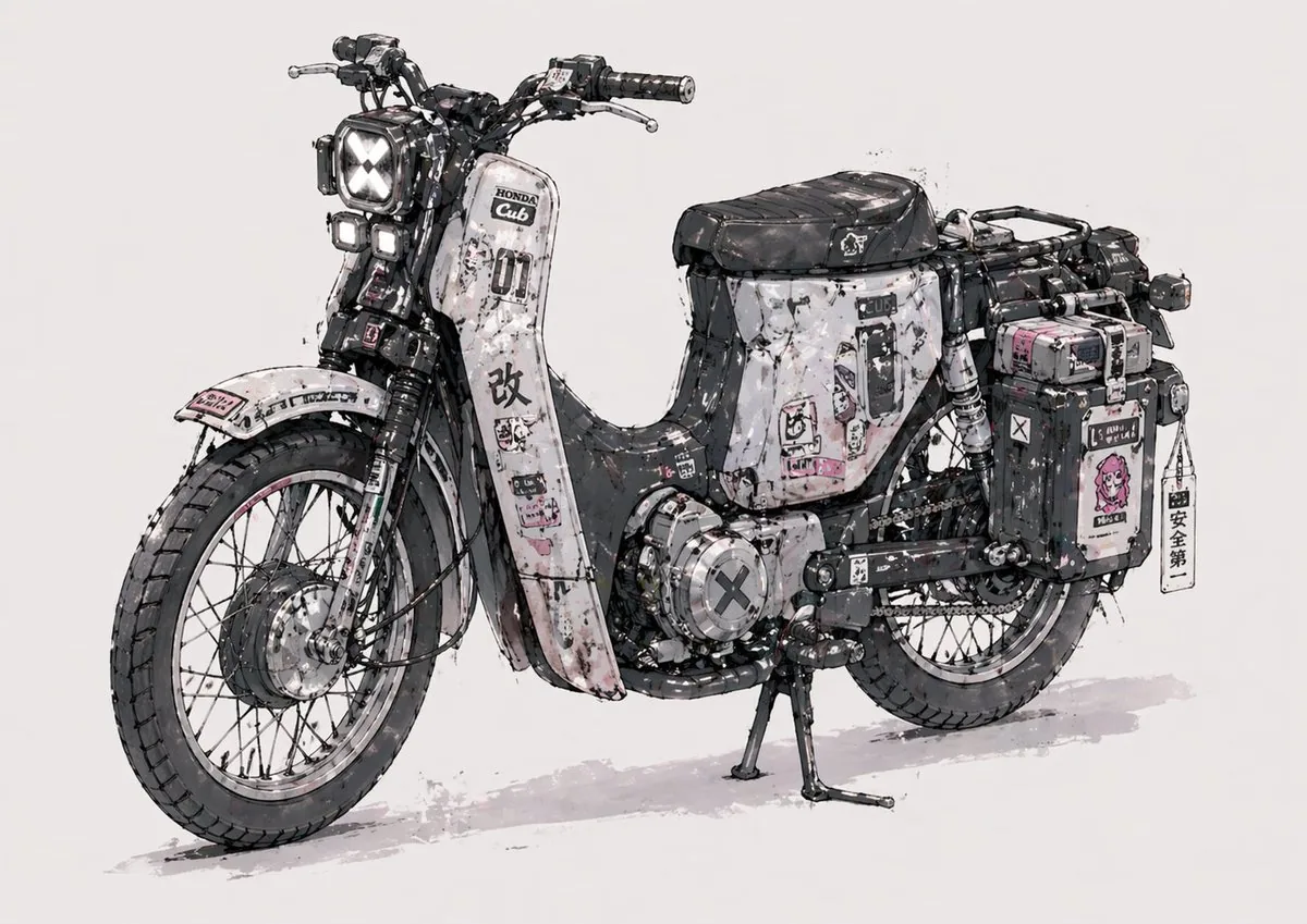 Weathered Custom Cub Concept Bike reference