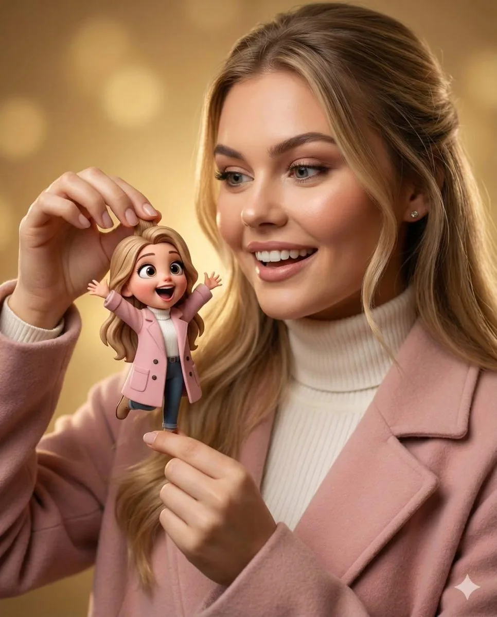 Whimsical 3D Character Interaction Portrait reference