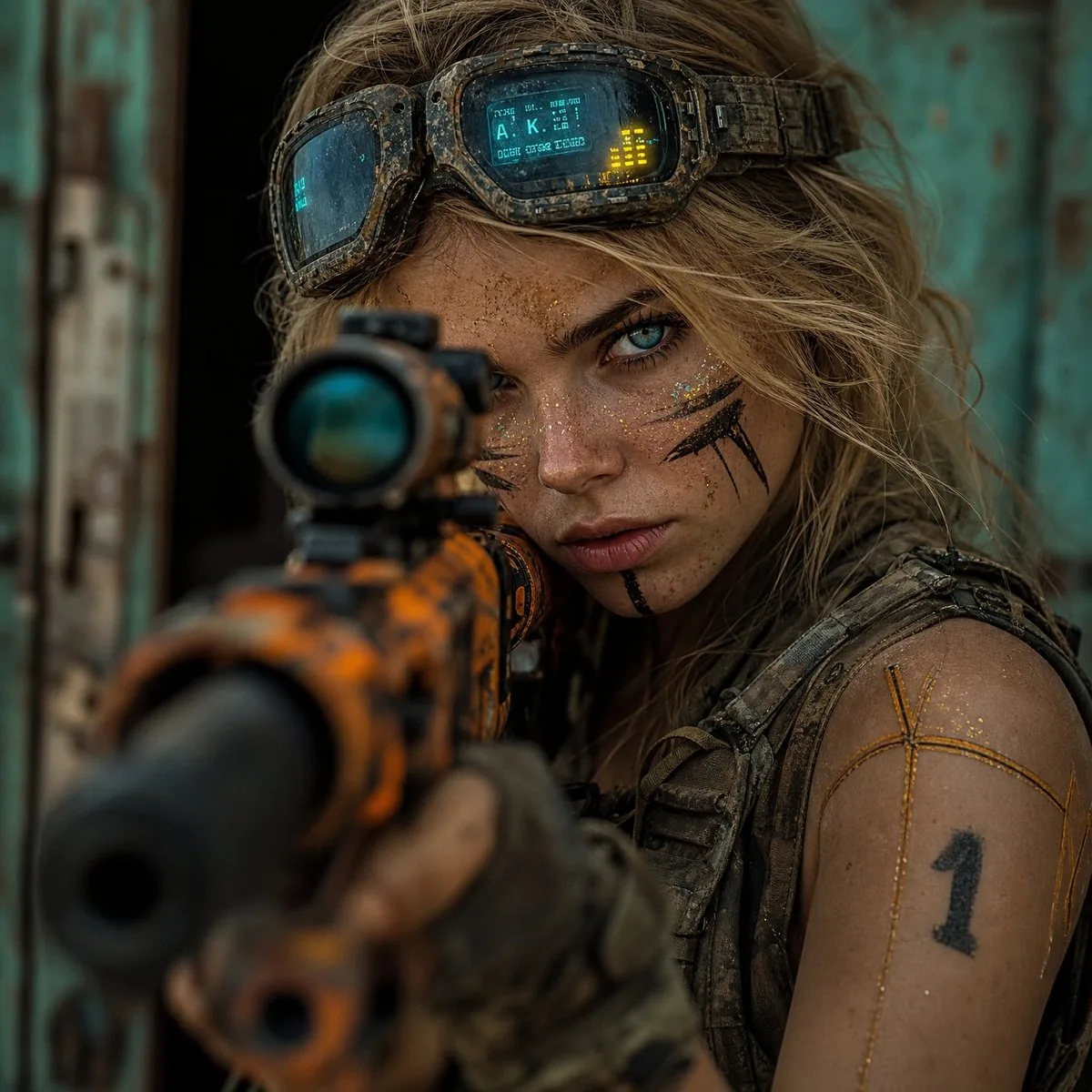Hyper-Realistic Cinematic Rifle Portrait reference