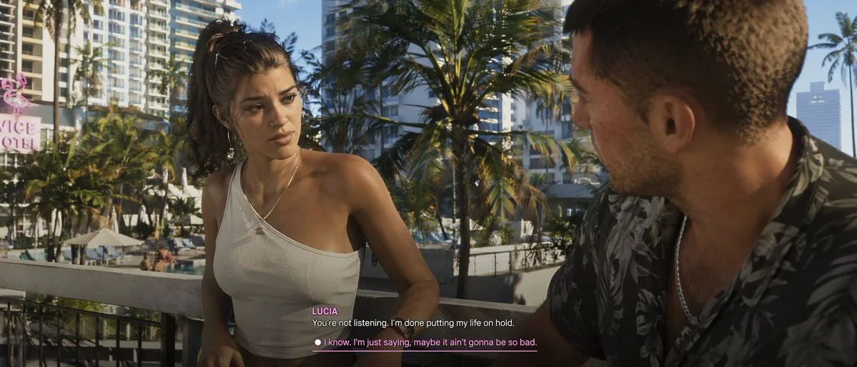 Cinematic Video Game Cutscene with Subtitles reference