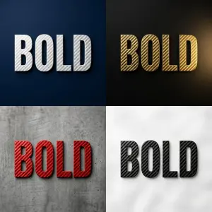 Carbon Fiber Typography