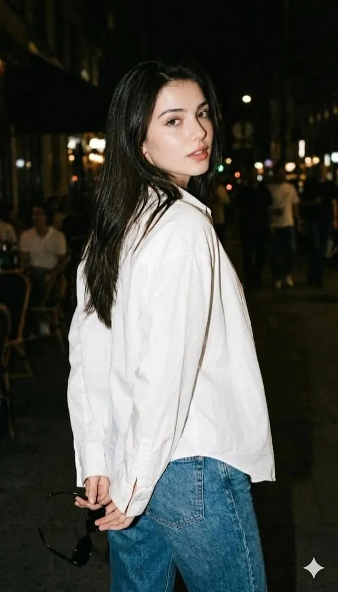 Night street photography portrait - Nano Banana Pro AI Prompt for Social Media Post reference