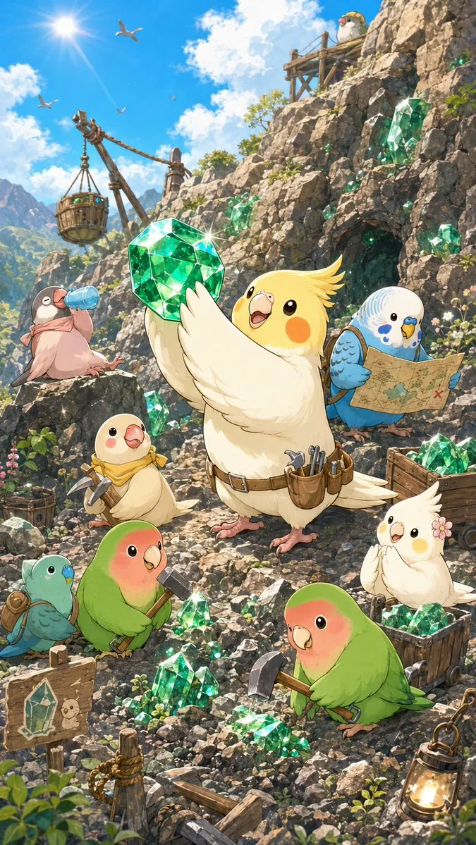 Cute Bird Emerald Mine Adventure reference