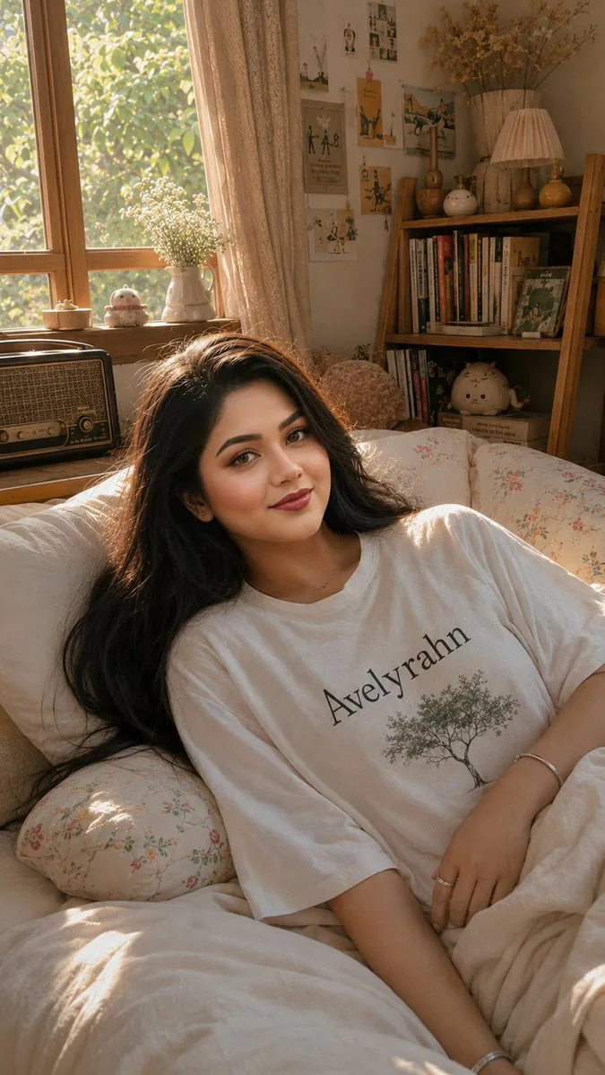Cozy Japanese Bedroom Portrait reference