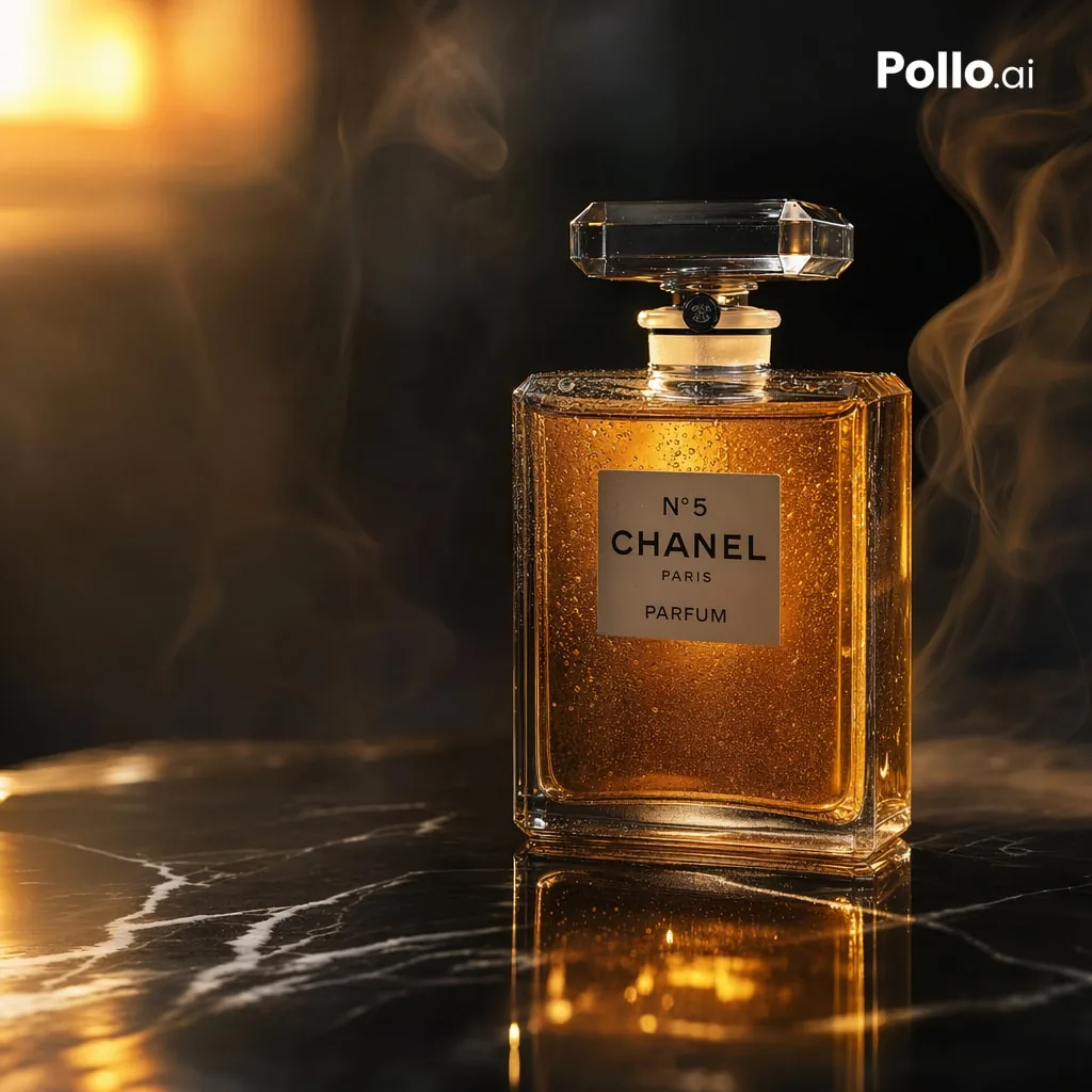 Luxury Amber Perfume Ad reference