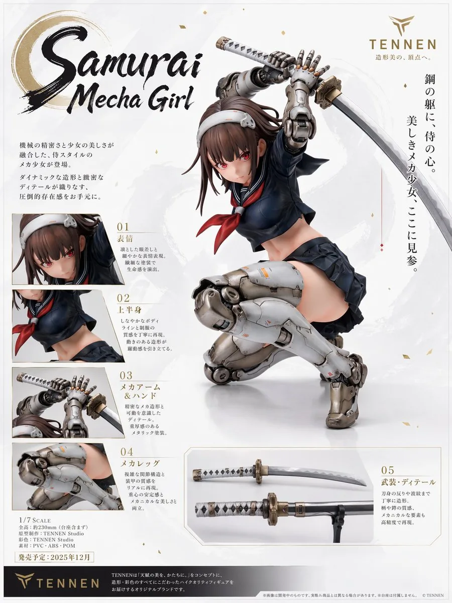 Samurai Mecha Girl Figure Poster reference