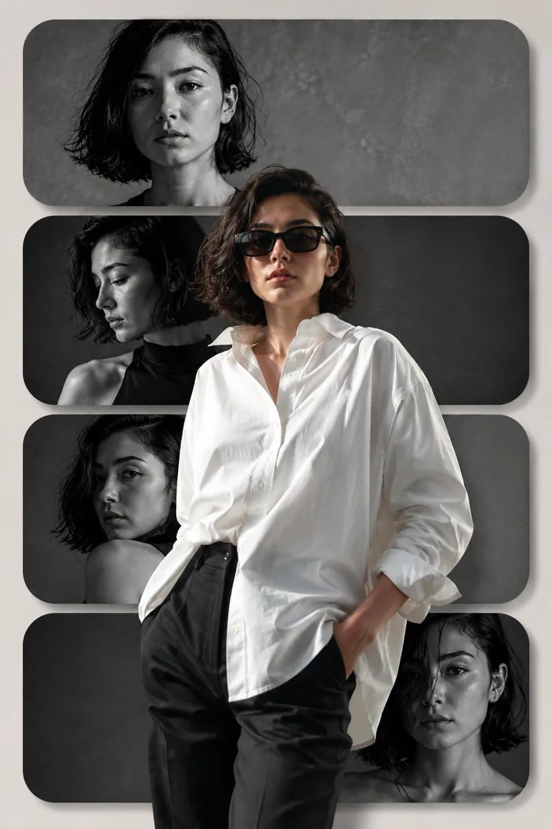 Modern Editorial Fashion Collage reference